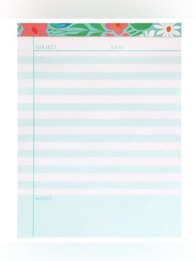 Jot 50 Sheet Subject Legal Note Pad NWT